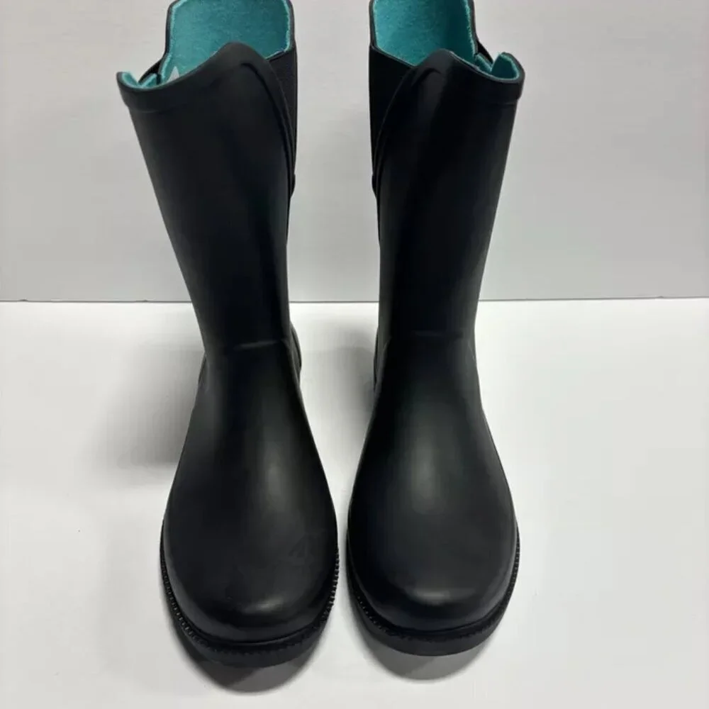 Kamik Women’s Chloe Black Rain Boots, Size 7 M